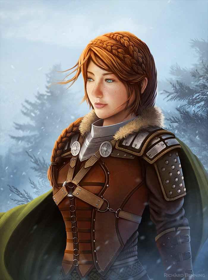 ArtStation - Warrior girl, Richard Benning