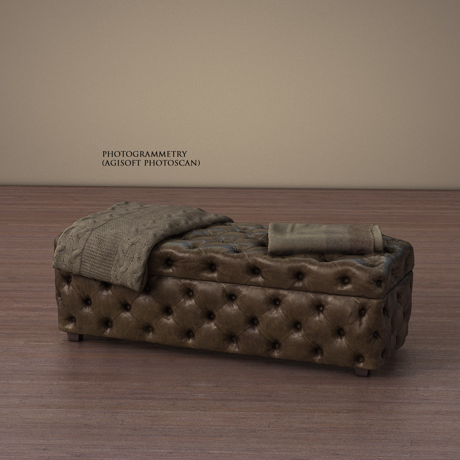 Restoration Hardware Soho Tufted Leather Bench