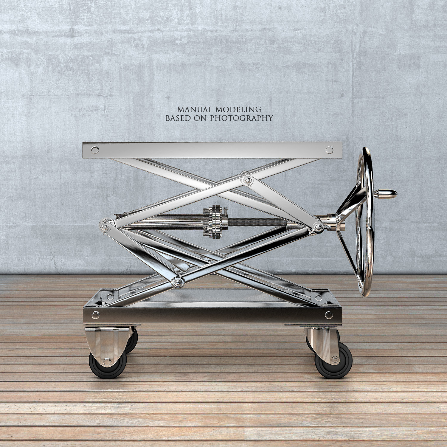 Restoration Hardware Industrial Scissor Lift Table