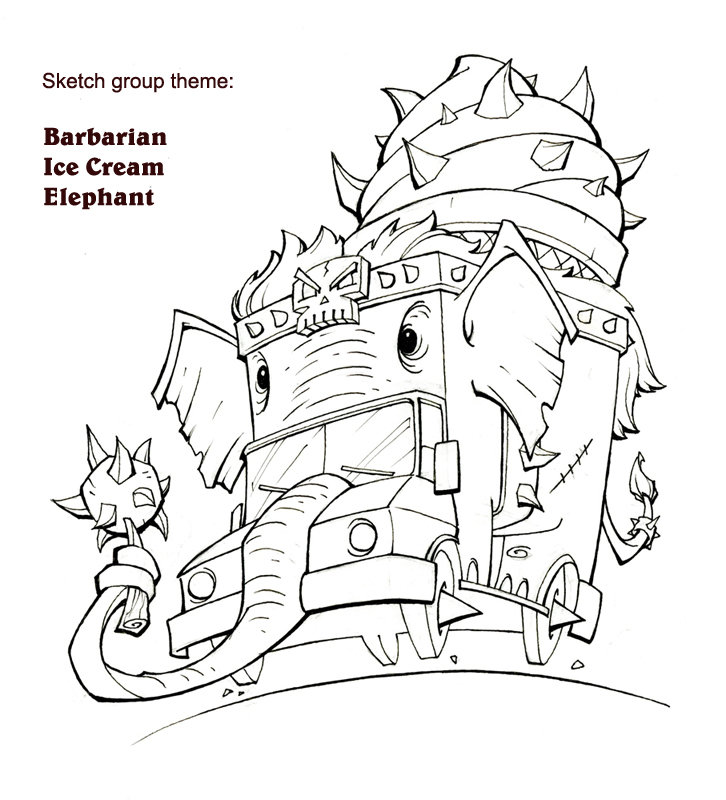 ArtStation Barbarian Ice Cream Elephant