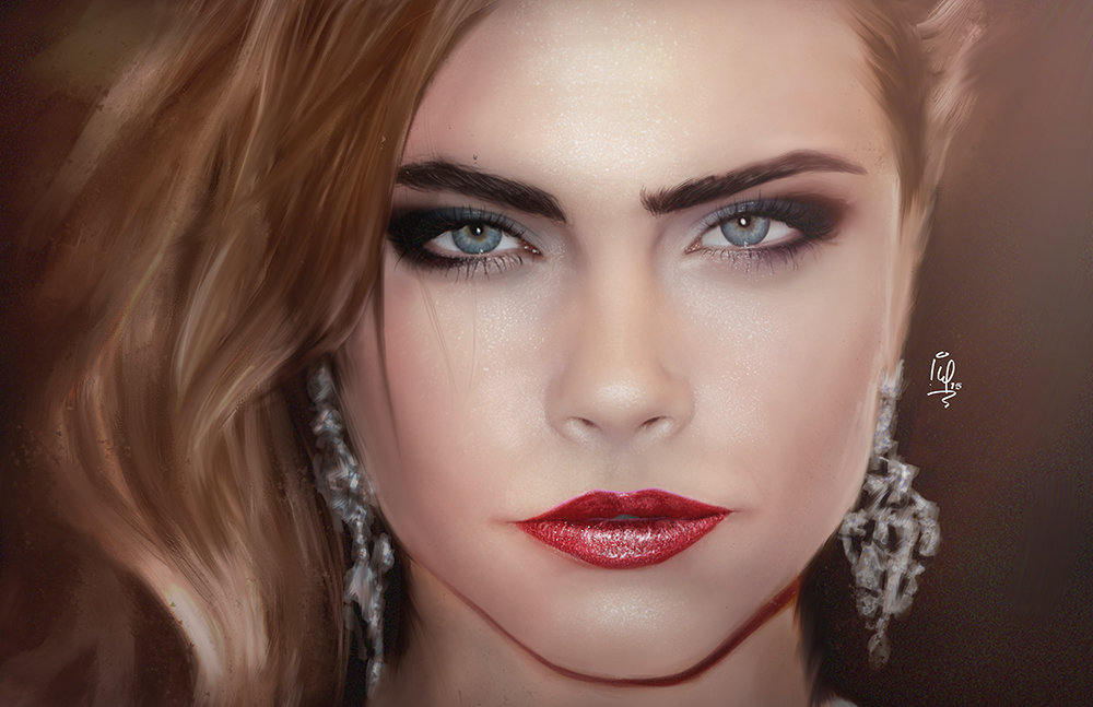 Gabriel Figuera Cara Delevingne Tutorial Digital Painting