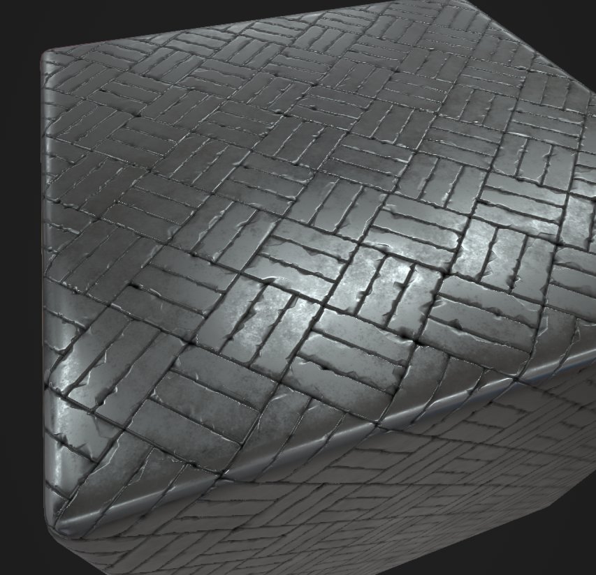 Fully procedural Basket Weave floorboard generator (applied to a simple stone floor material)