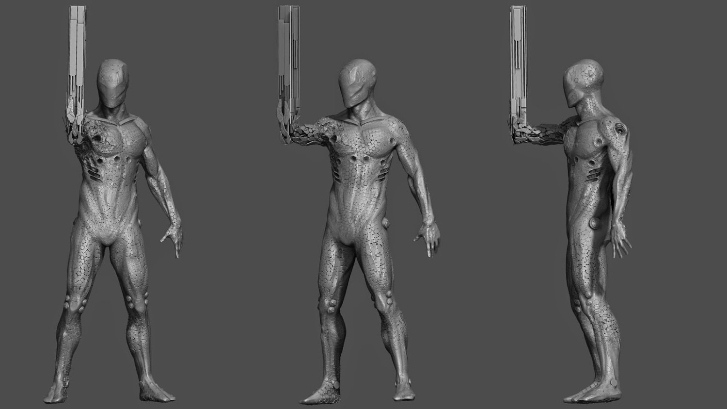 Artstation X Men Days Of Future Past Sentinel Concept 3d Sketch Gerald Blaise