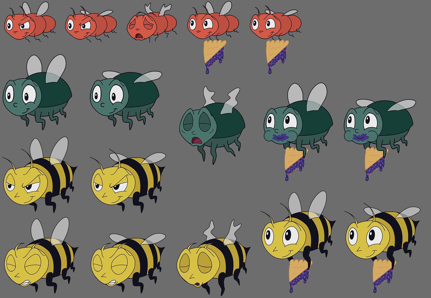 ArtStation - Enemy Bug Sprites