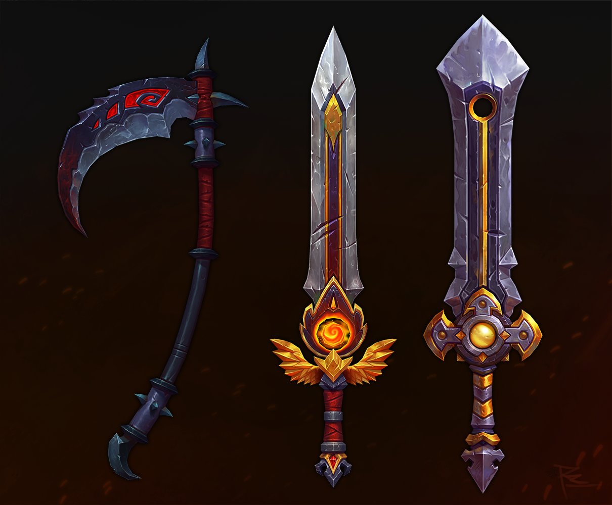 Hand Painted Weapons