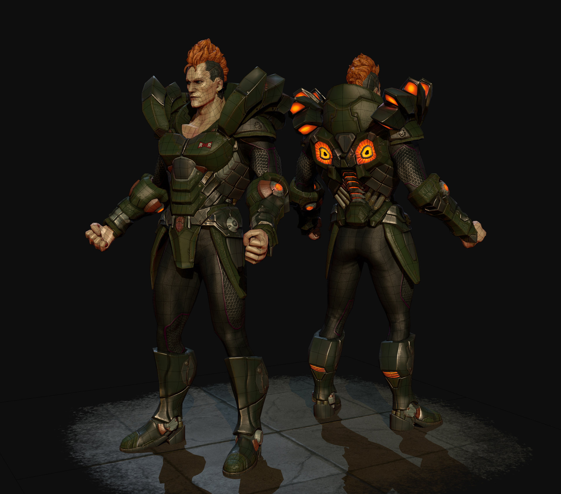 ArtStation - android 16 from dragon ball z