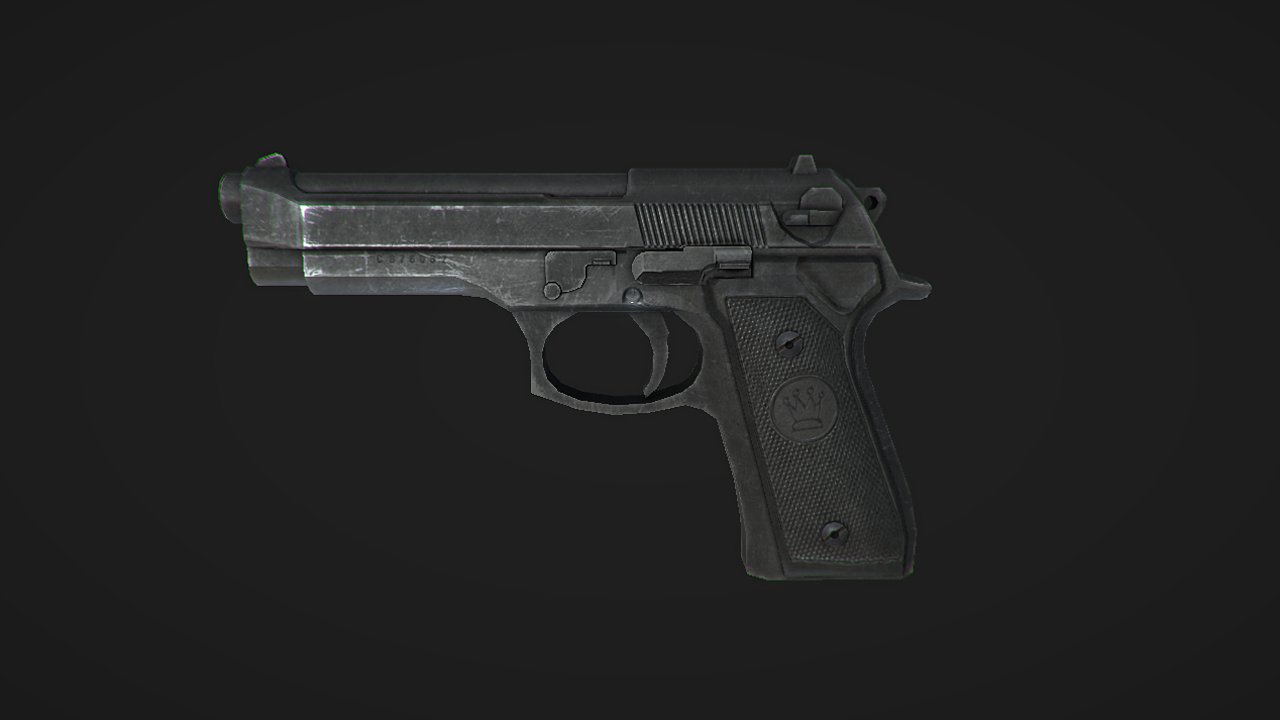 ArtStation - M9 Handgun - Sarah and The City of Dead