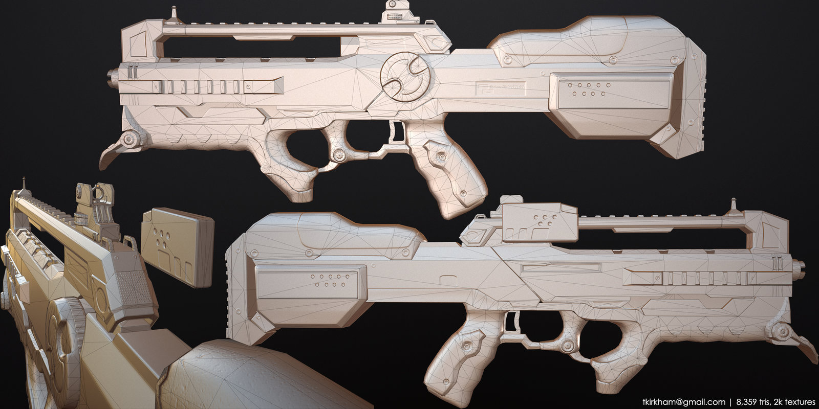 Deus Ex: Human Revolution Combat Rifle Fan Art.