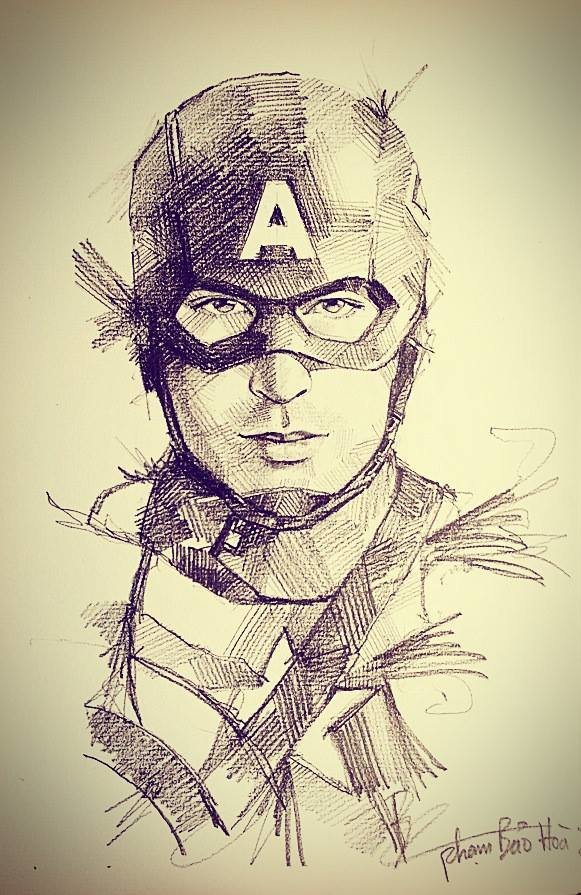 Artstation Avengers Pencil Sketch Baohoa Pham