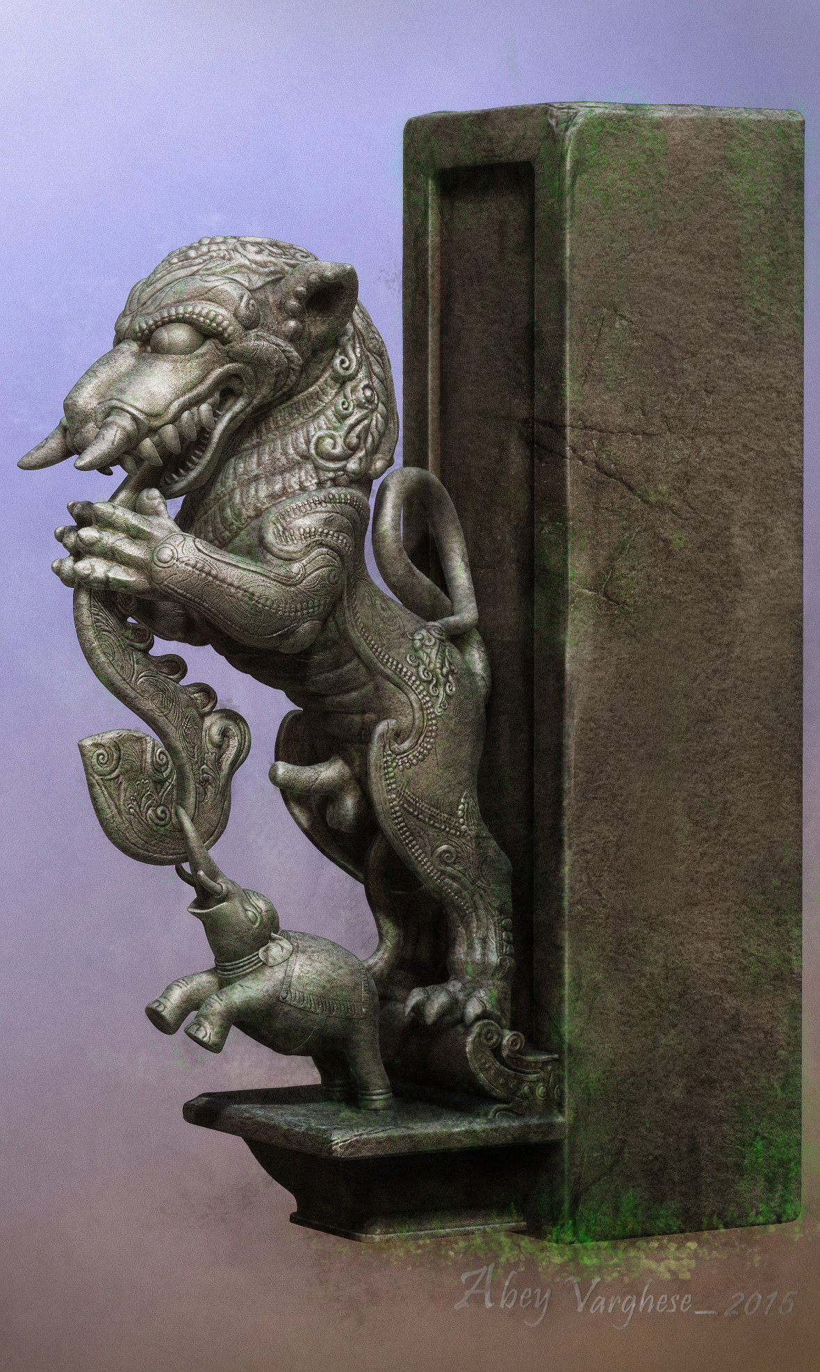 aby varghese - Yaali sculpture