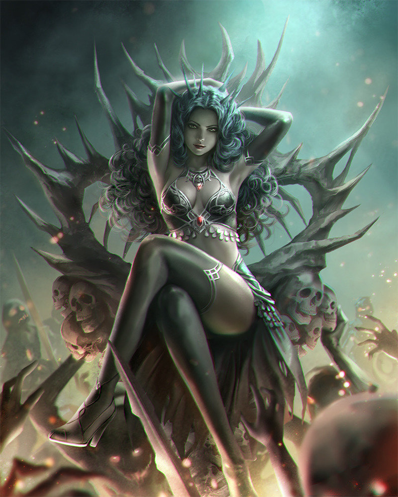 Artstation Necromancer Eudia Chae Fantasy art anime art warframe art futuristic art character design character art character inspiration sci fi art. artstation necromancer eudia chae