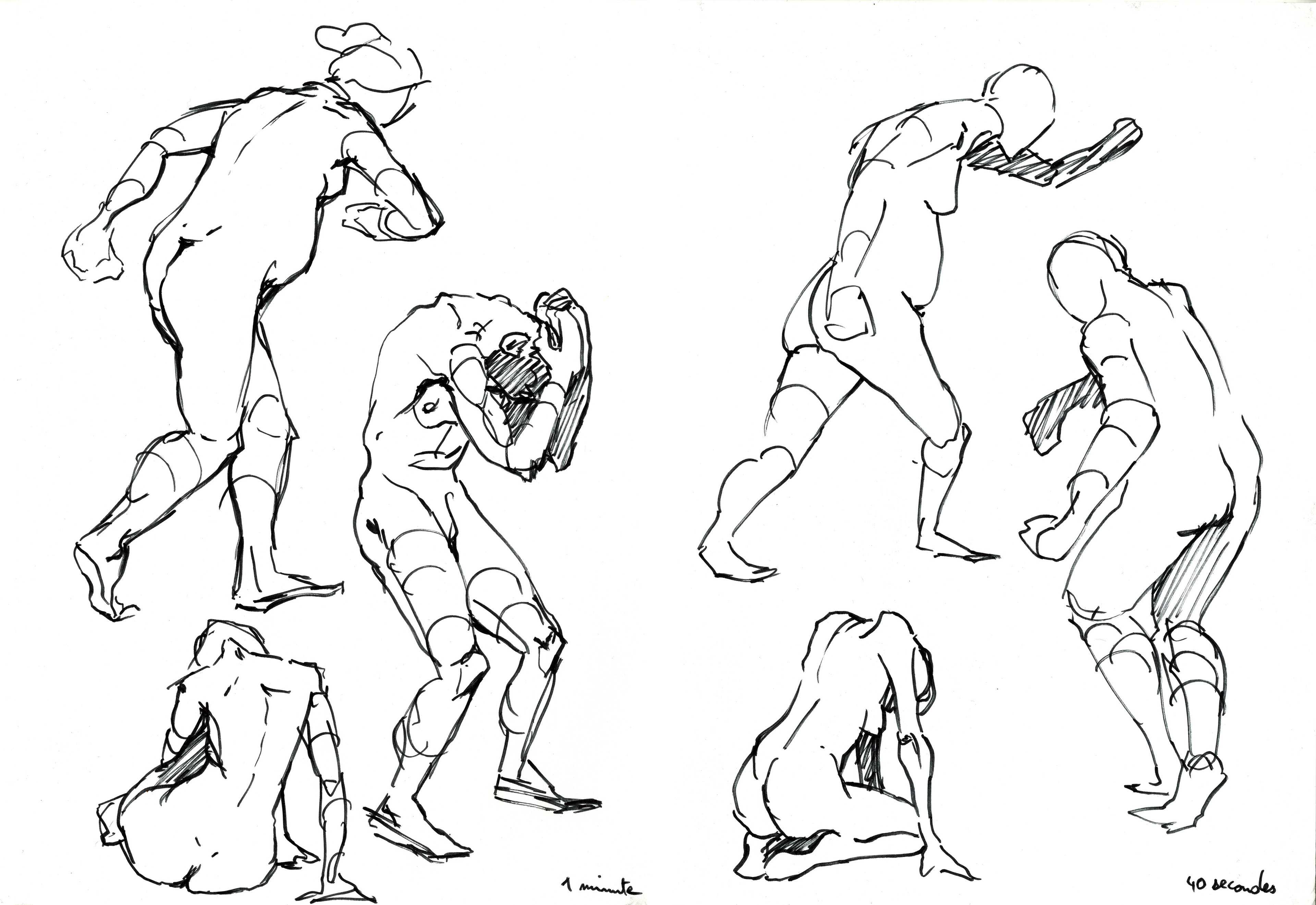 1 minute poses.