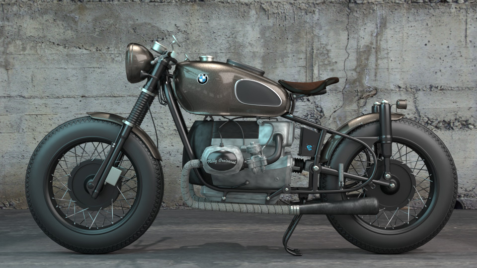 Мотоцикл BMW r80 скремблер