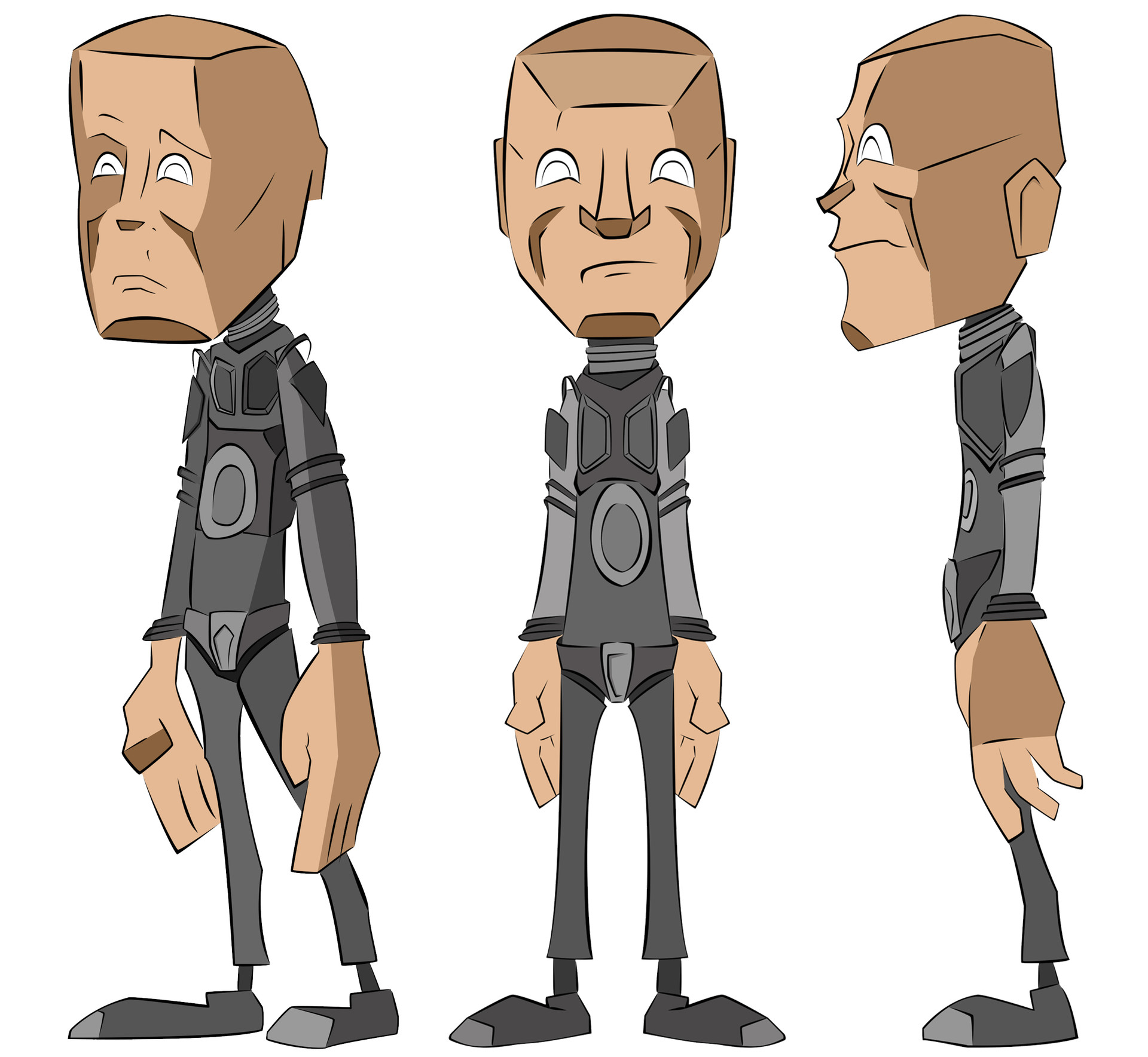 Tom hart red dwarf character turnarounds
