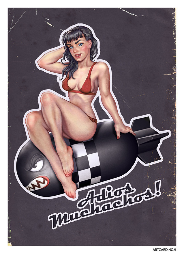 Pin Up art card for collectors set.