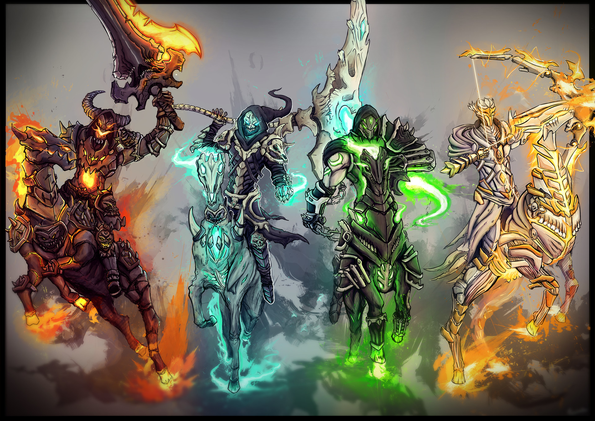 Artstation The Four Horsemen Richard Catoto