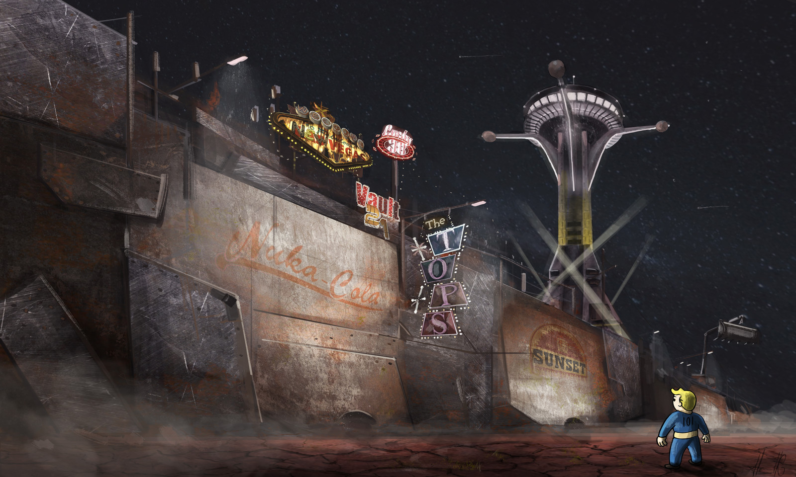 Artstation Fallout New Vegas Inspired By Fallout Universe Fan Art Alvaro Hernandez