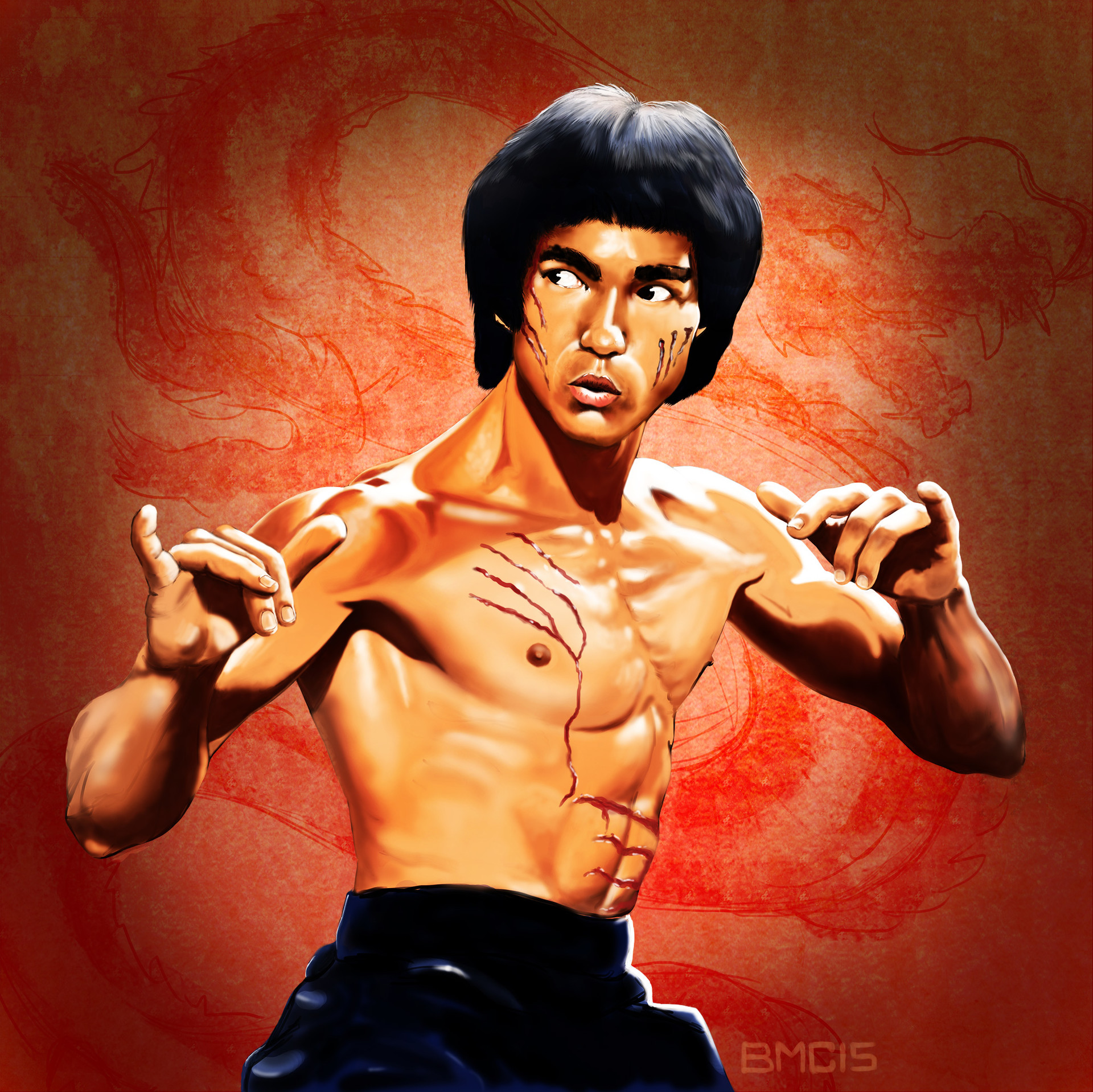 Bruce Lee: Digital Painting.