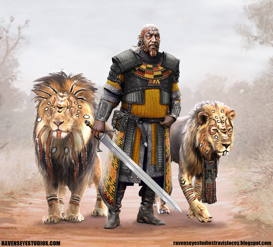Artstation Warrior Among Lions Travis Lacey