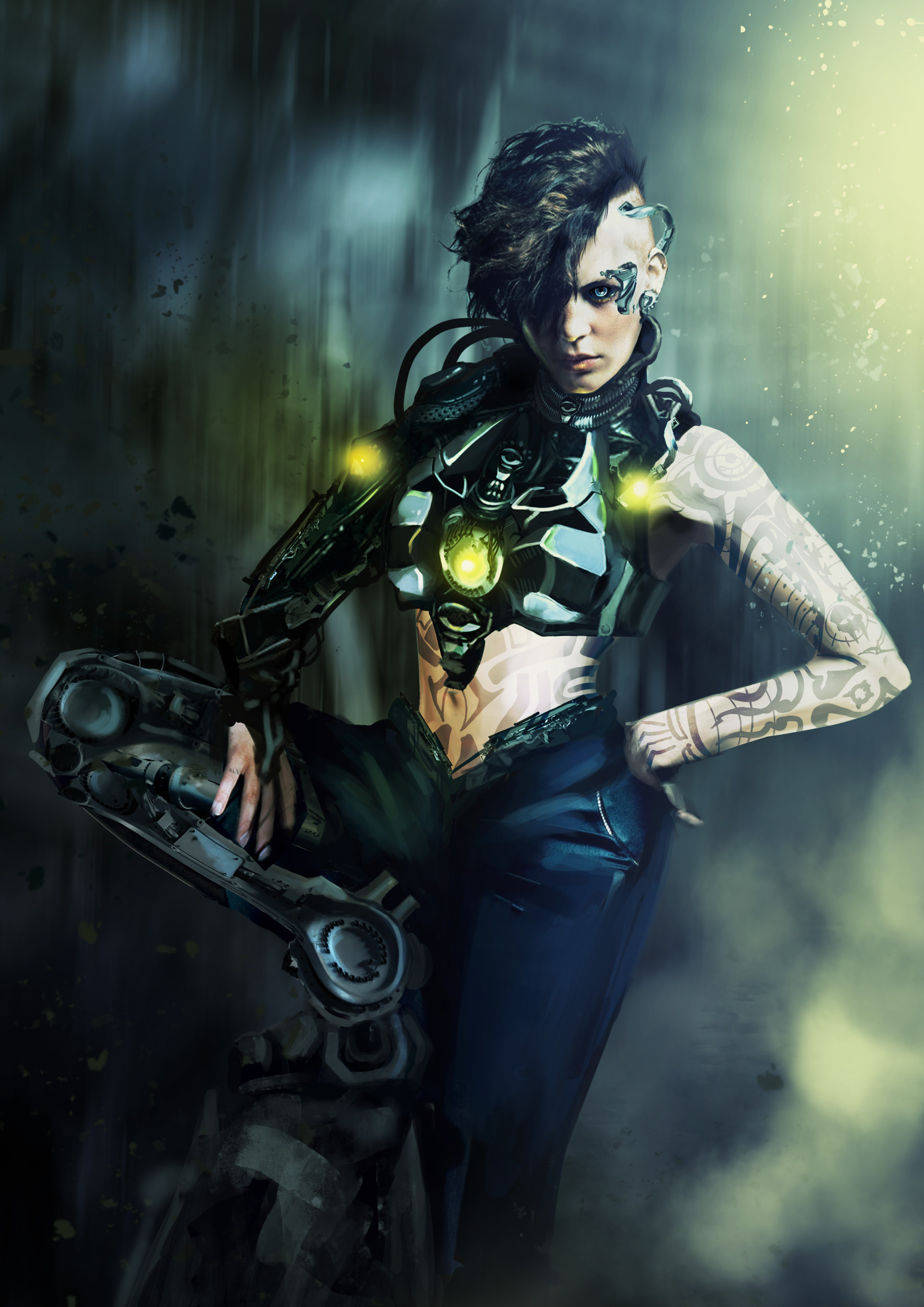 Artstation Cyberpunk Girl Inga Siebert