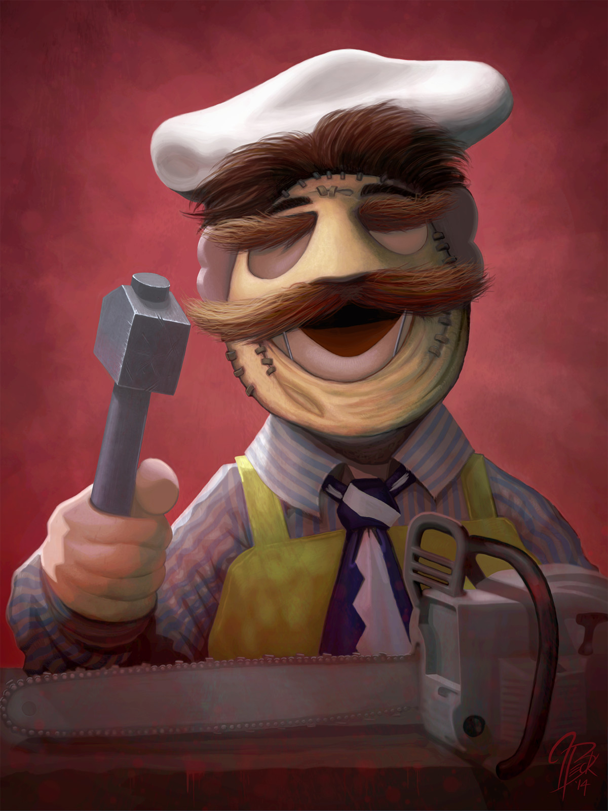Swedish Chef as Leatherface