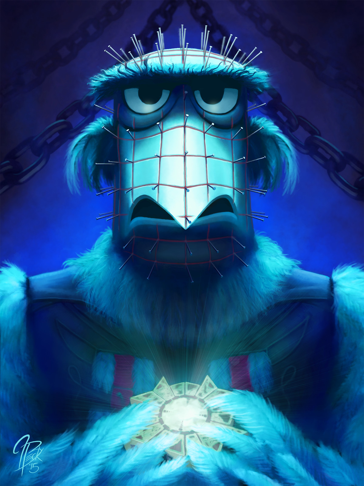 Sam the Eagle as Pinhead