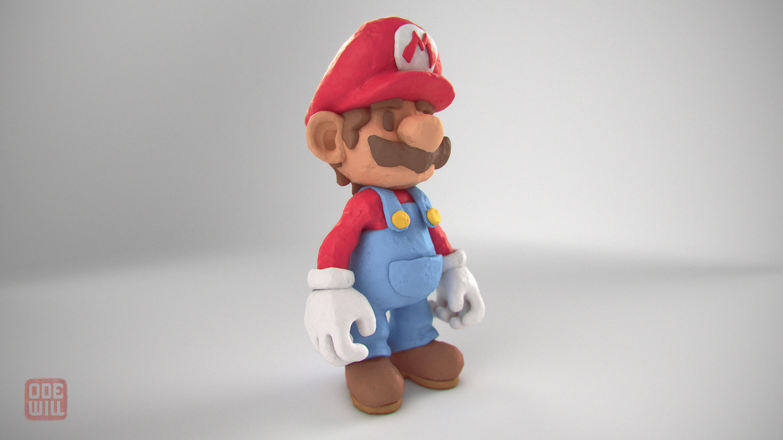 3D Clay Mario