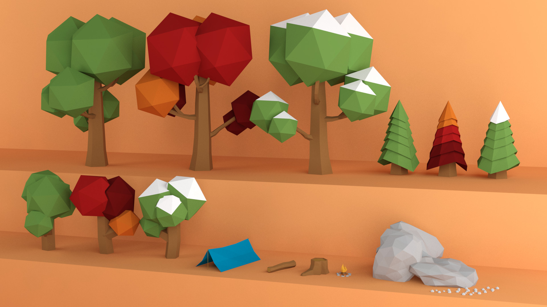 Mitchell Saad - Low Poly Outdoor Models