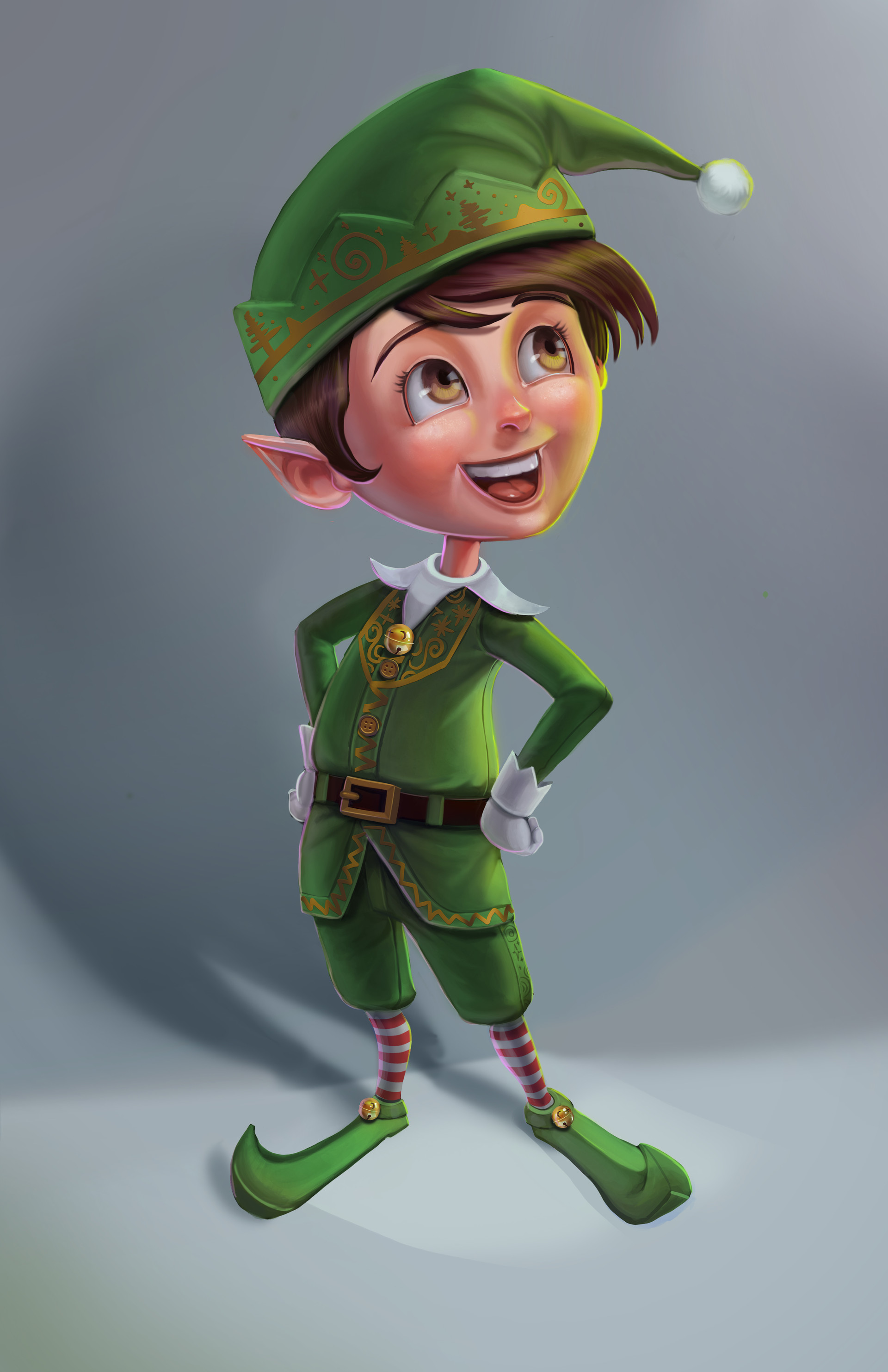 Artstation A Christmas Elf Victor Lozada
