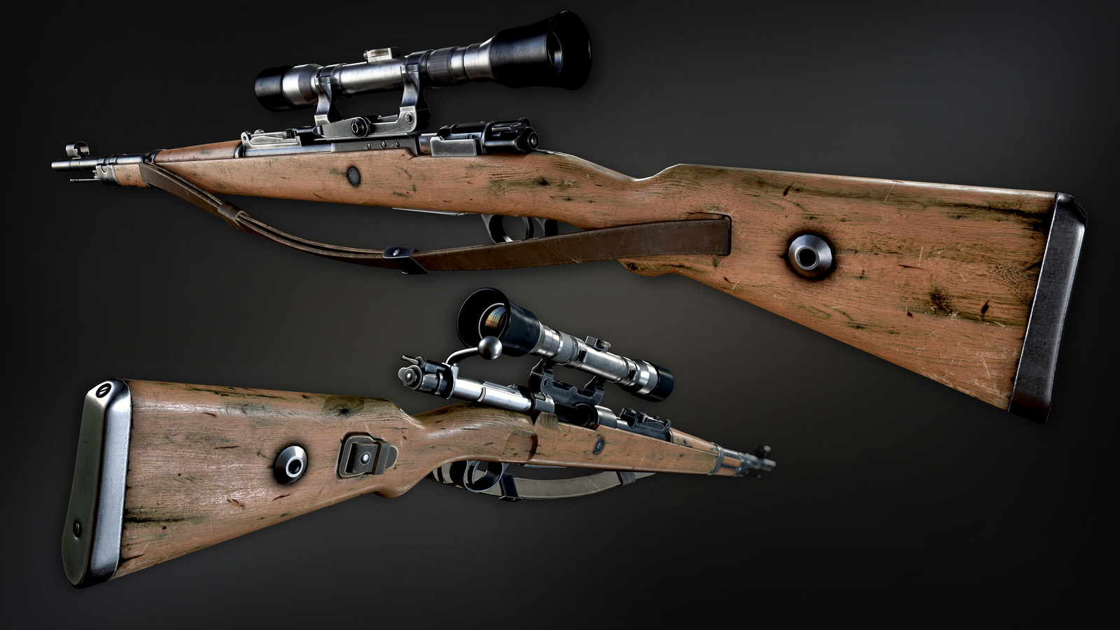Israel Pargas WW2 Kar 98 Mauser sniper rifle with
