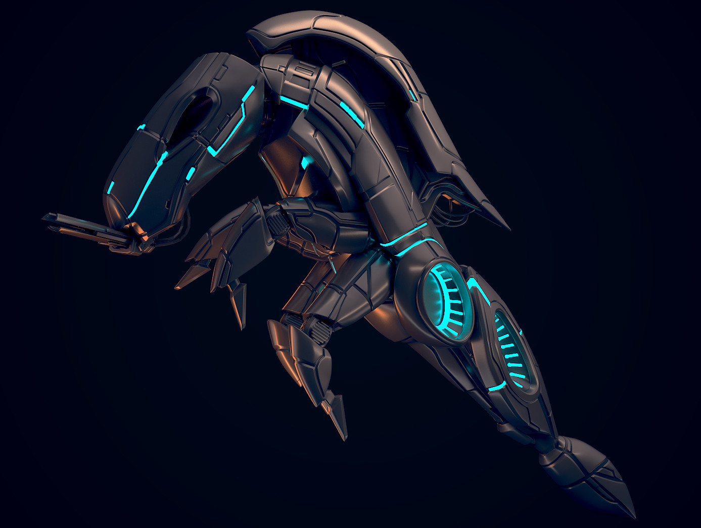 Artstation Mass Effect 3 Geth Fighter Max Ko