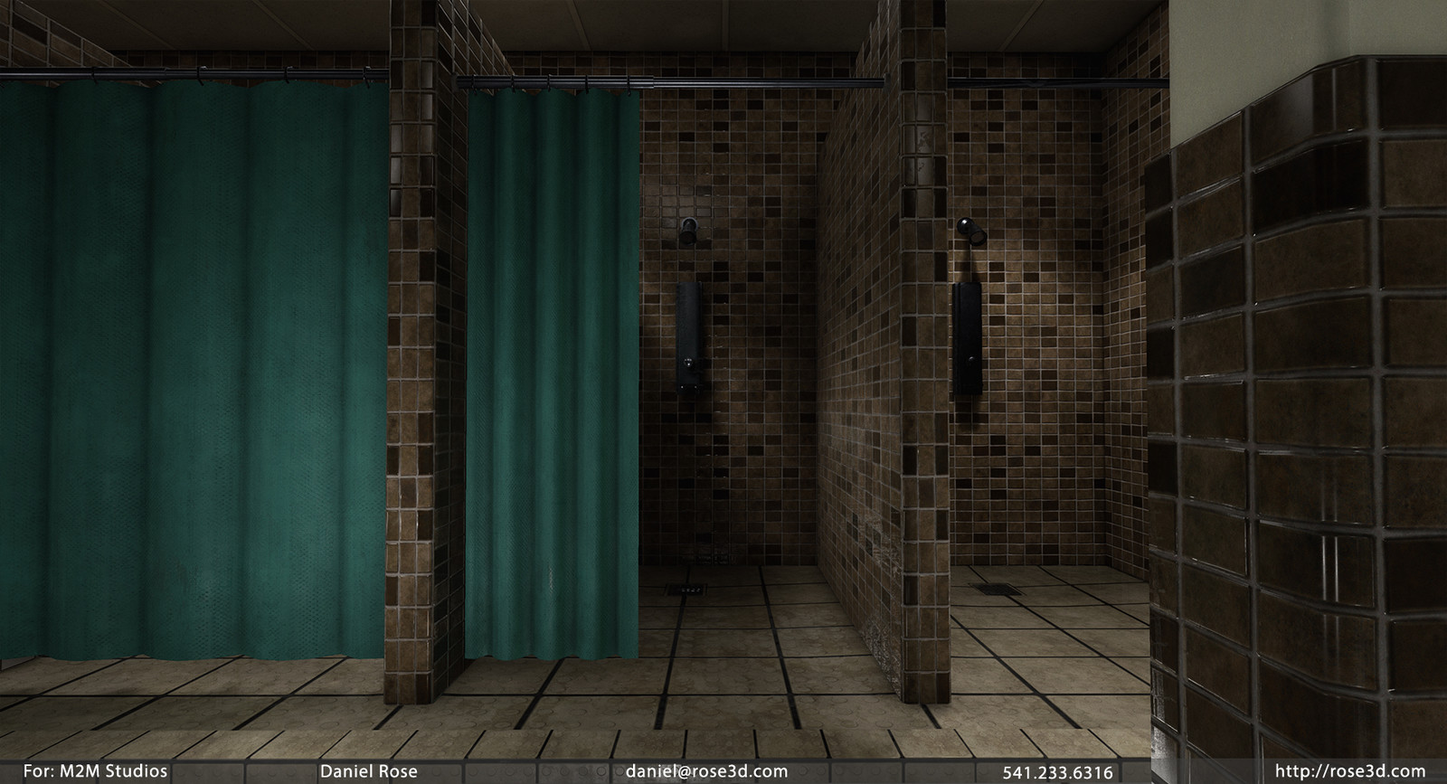 Showers Maquette: All Models, Textures, and Materials