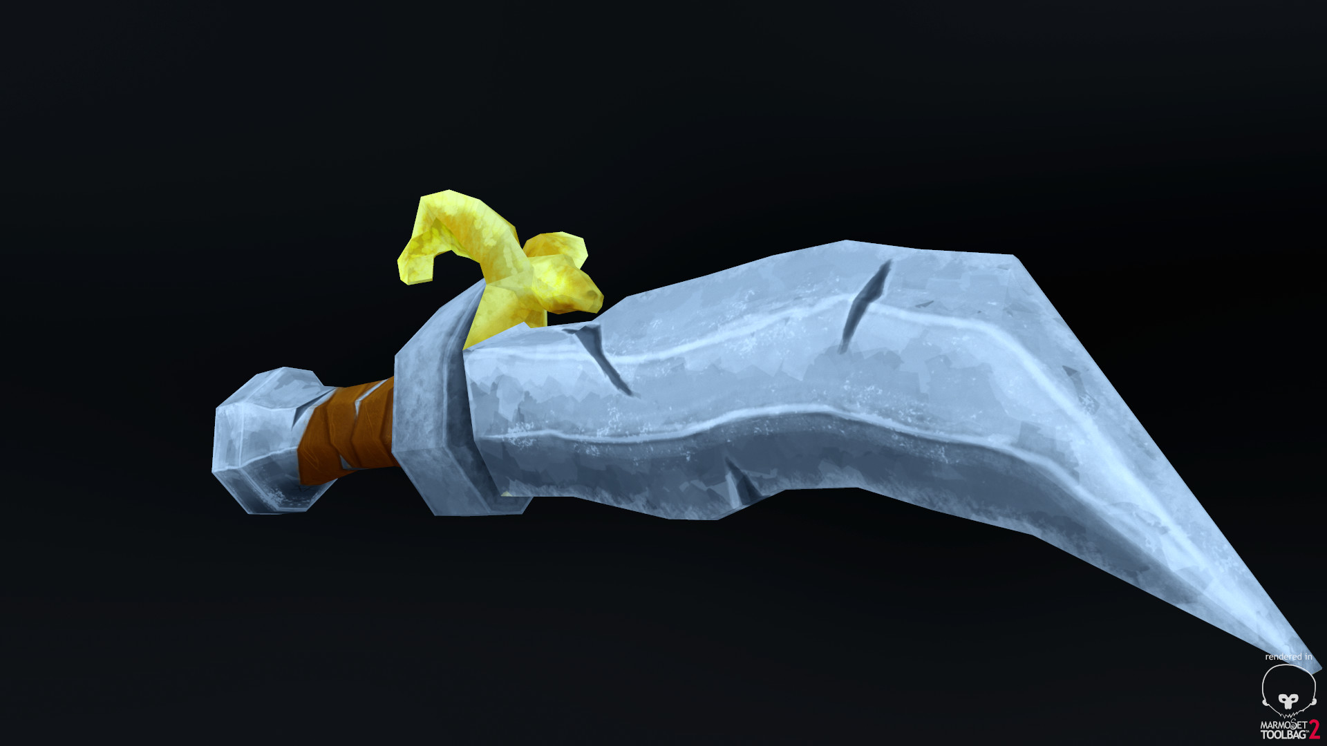 Rachael Berkman - Handpainted Ram Dagger Low Poly