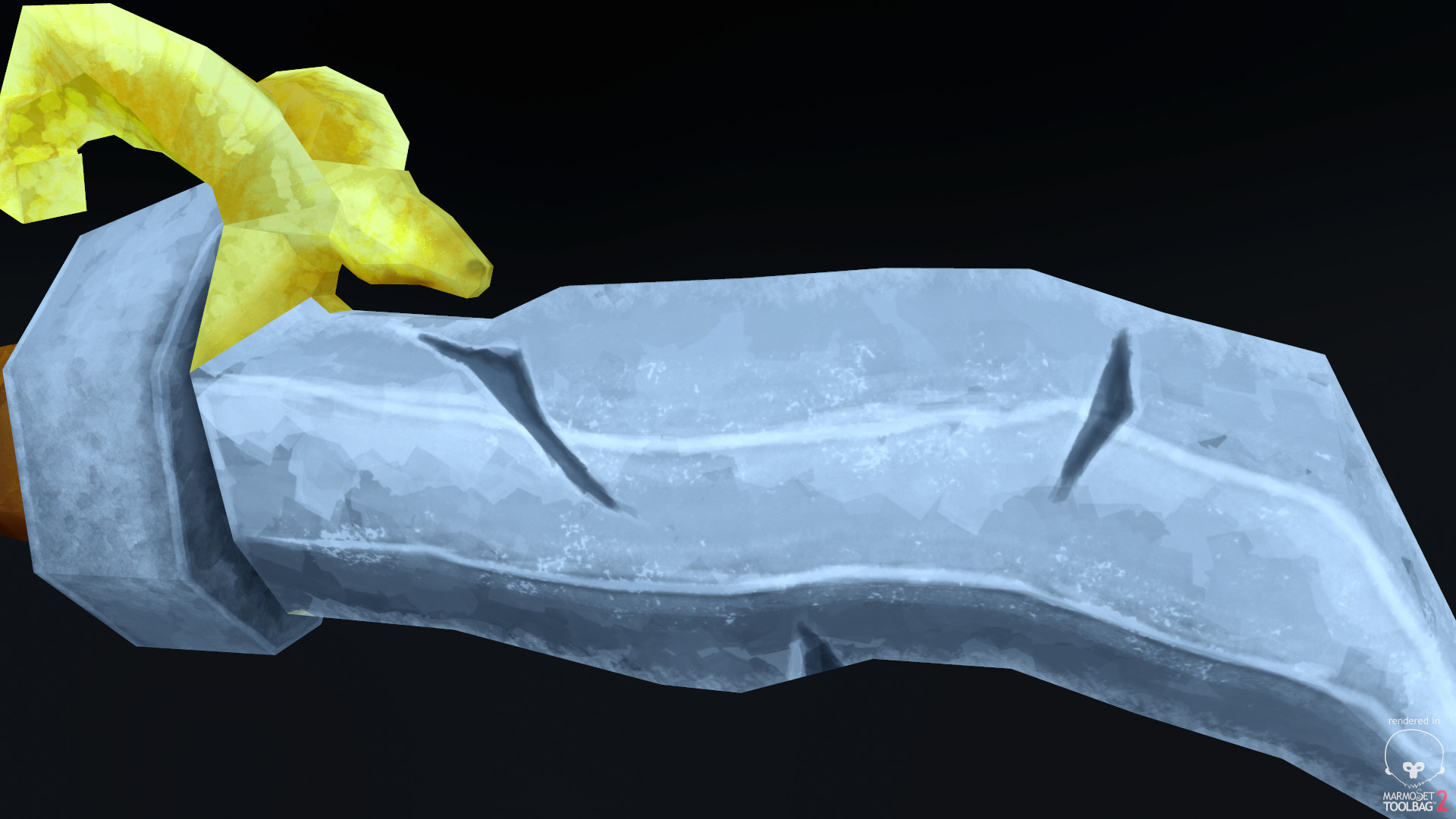 Rachael Berkman - Handpainted Ram Dagger Low Poly