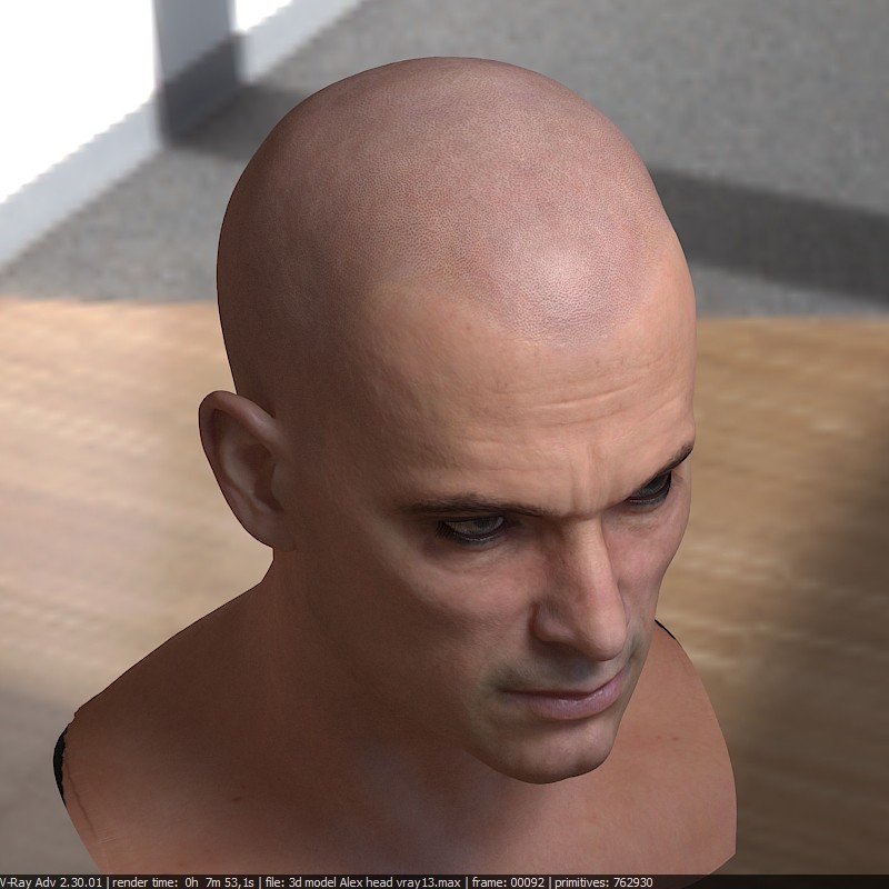 Artstation 3d Model Human Head Low Poly Stephan Plotnicov