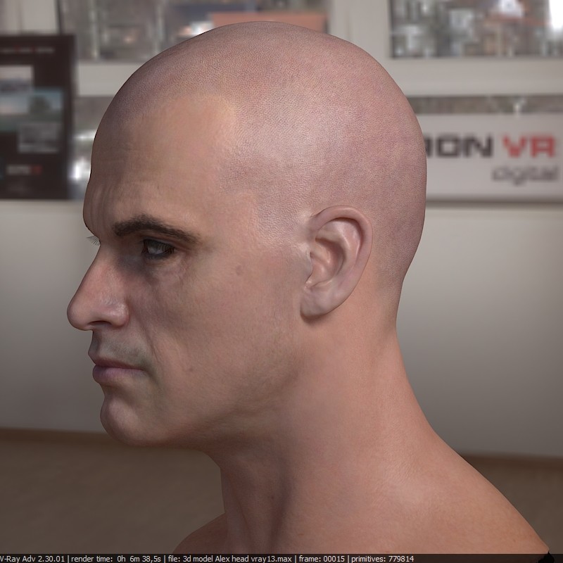 Artstation 3d Model Human Head Low Poly Stephan Plotnicov