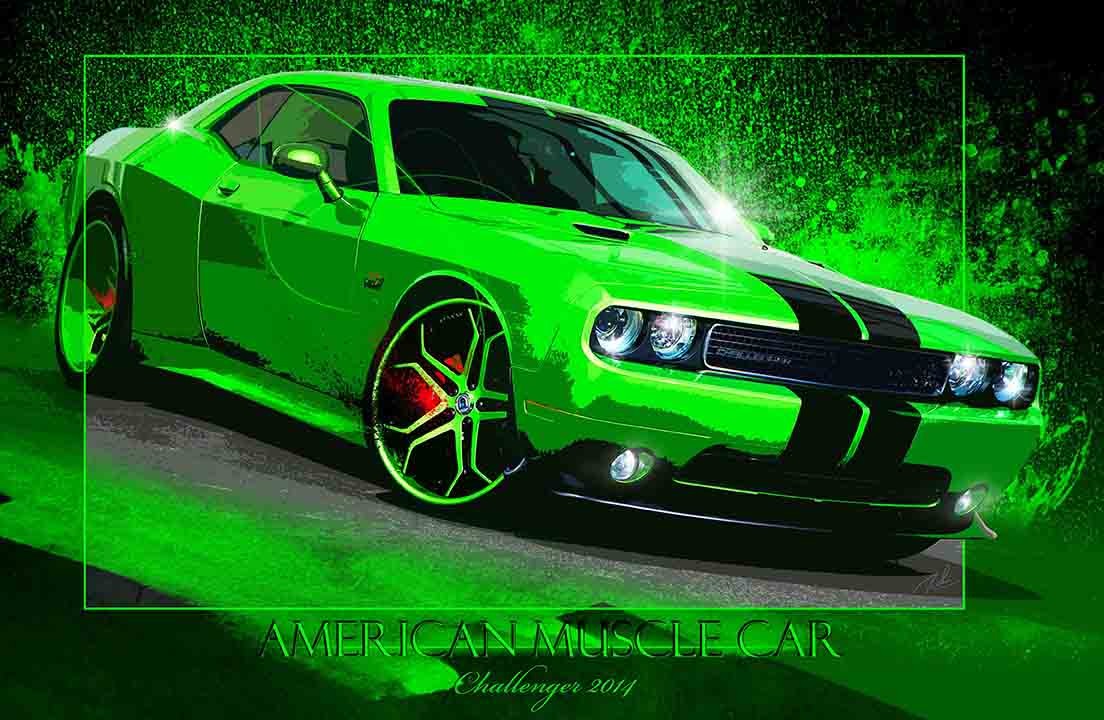 Artstation American Muscle Cars Dodge Challenger 2014 Gilles Rathe