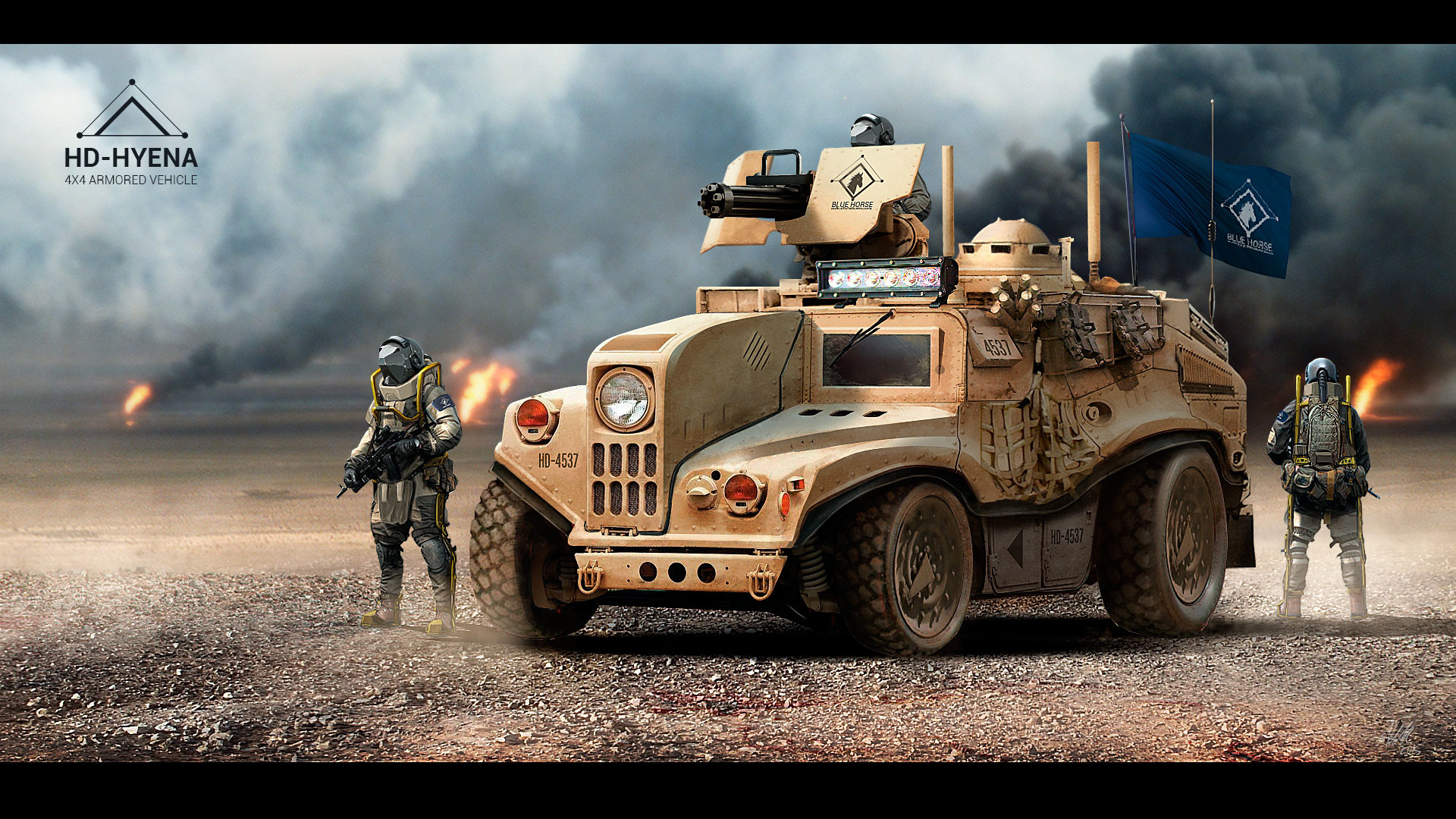 Artstation Hd Hyena 4x4 Armored Vehicle Albert Ramon Puig