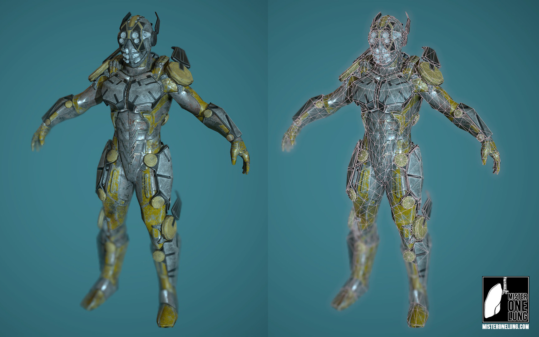 Artstation customizable character game ready model