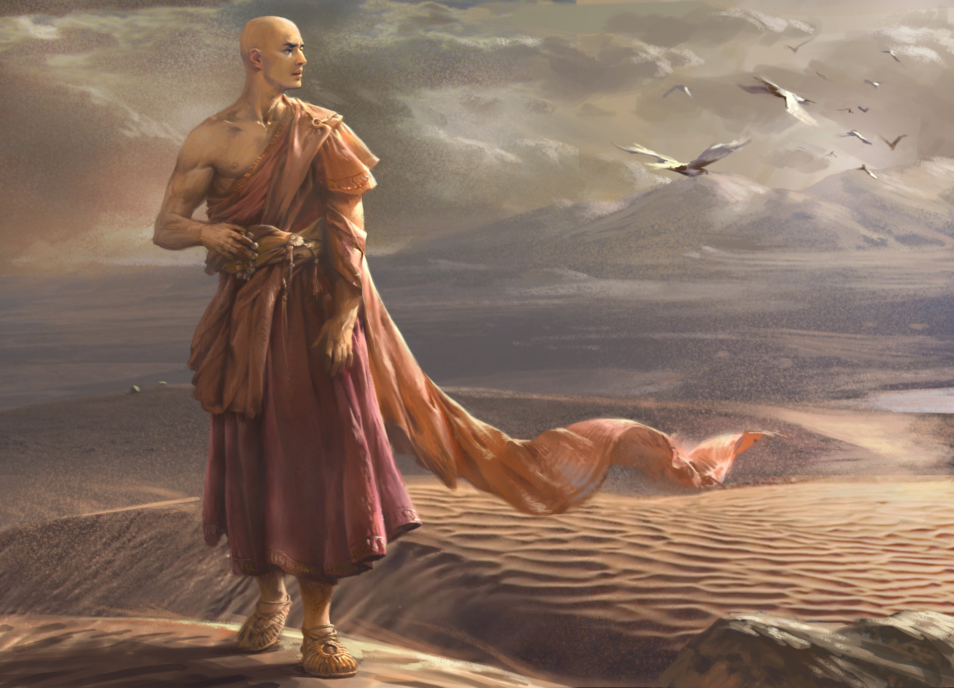 ArtStation - Kumārajīva Costume Design, Wei Guan