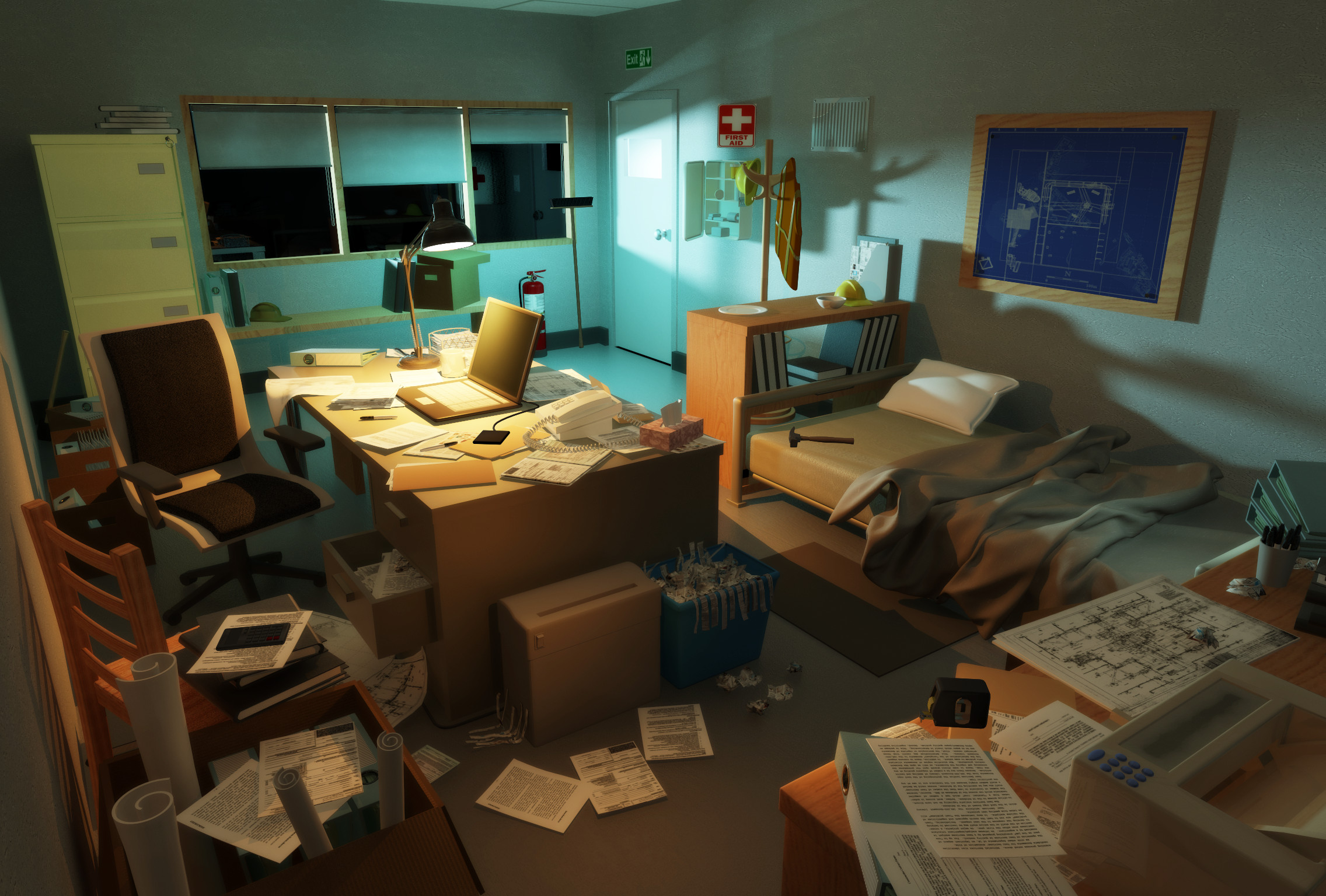 Initial Construction Office scene