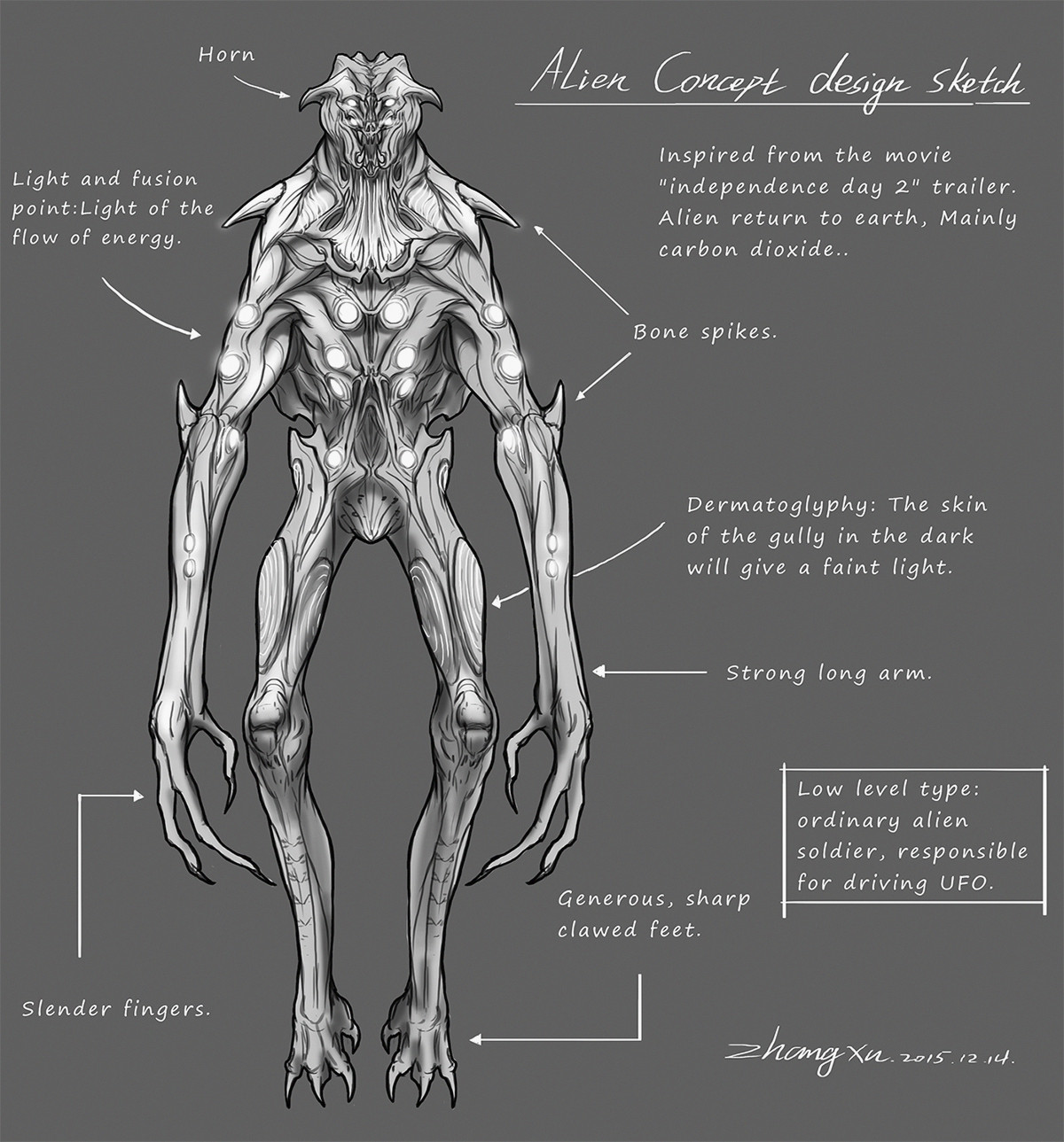 ArtStation - Alien concept design sketch
