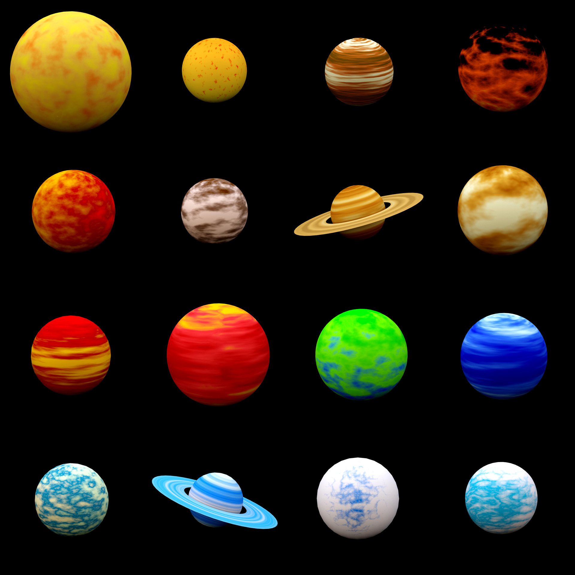 ArtStation - Cartoon planets pack