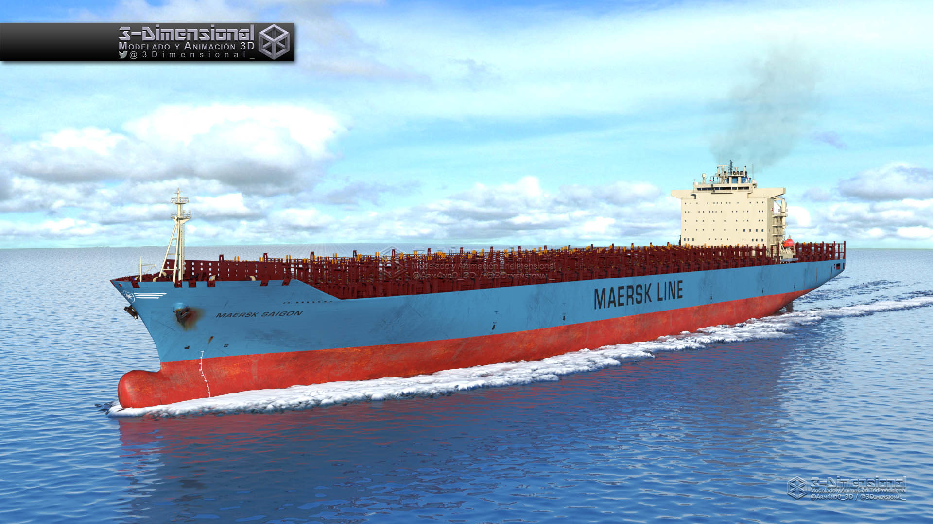 3 Dimensionarte Container Ship M Saigon