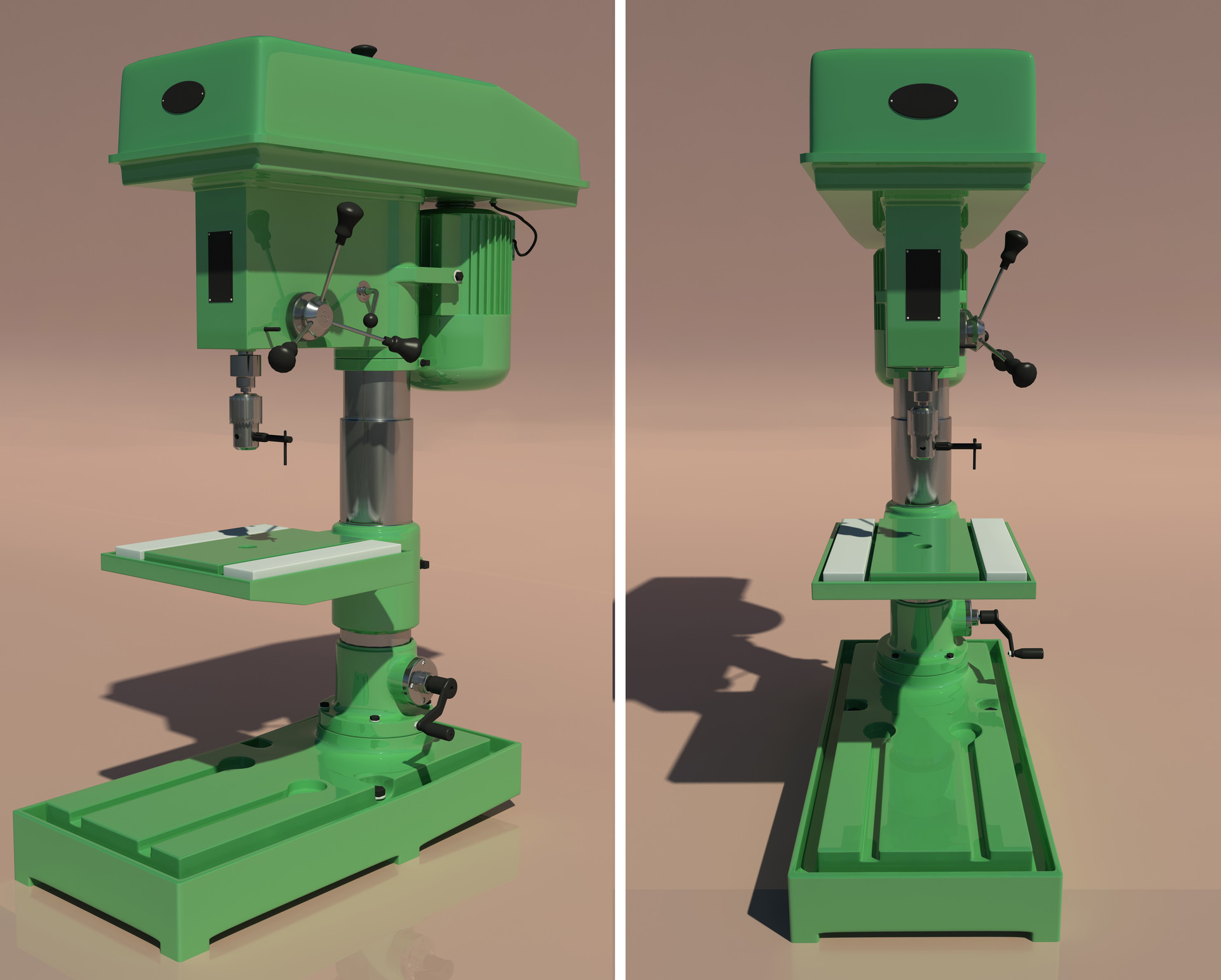 Artstation Bench Drilling Machine3d Modelingin Max