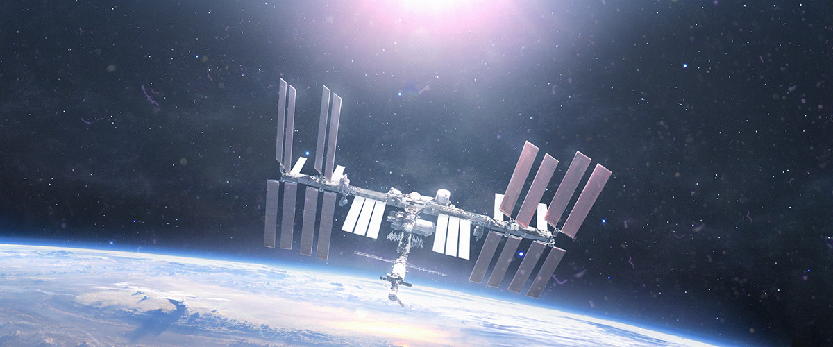 Artstation International Space Station Matte Painting Huang Frank