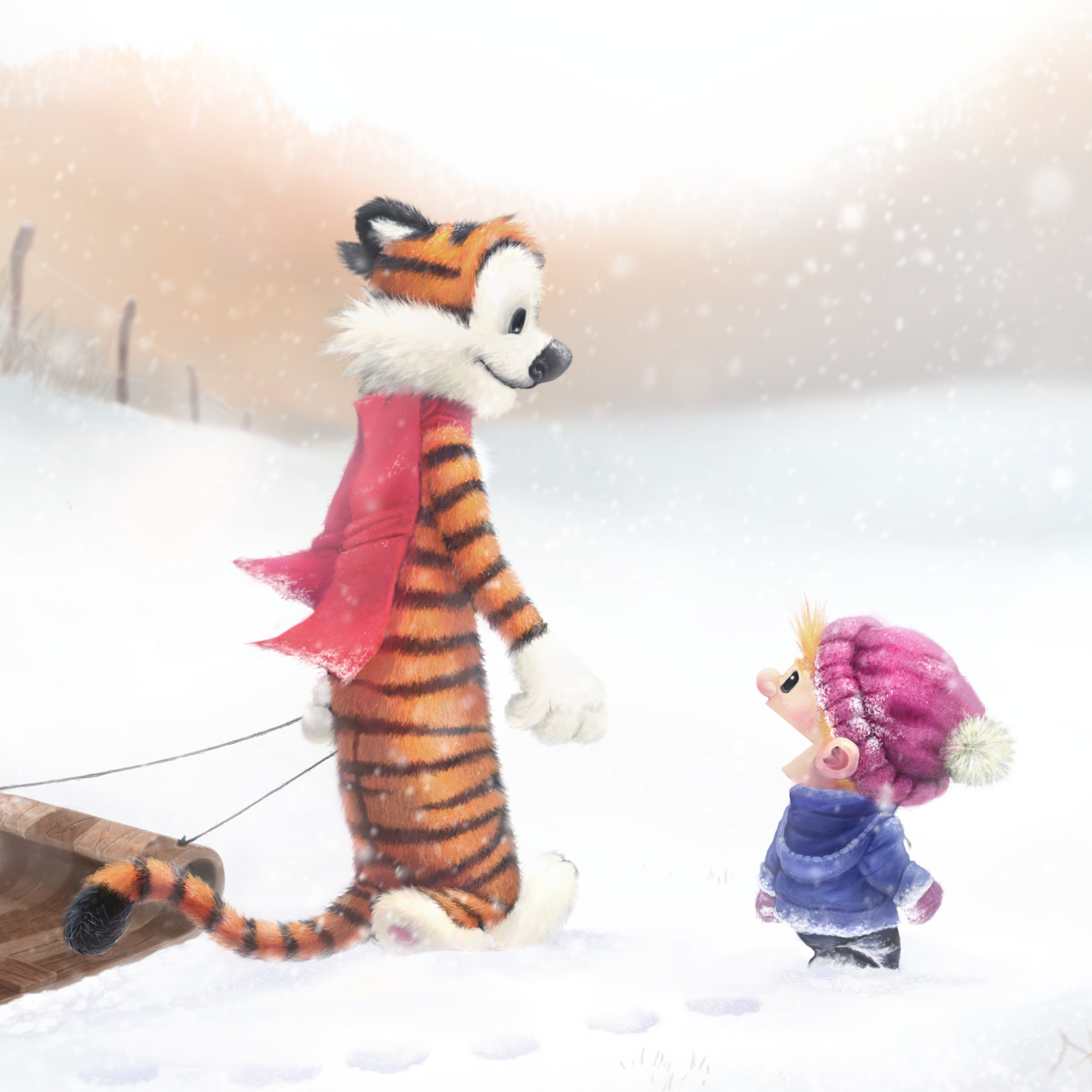 photo Realistic Calvin And Hobbes Fan Art calvin an hobbes