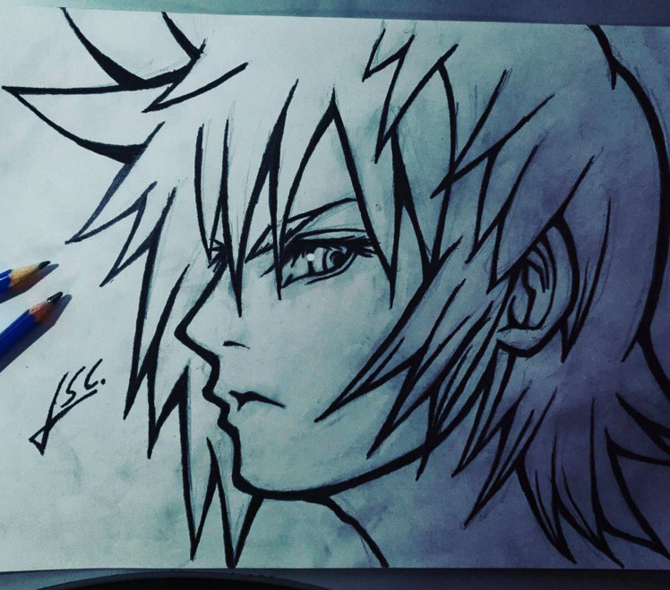 Artstation Traditional Drawing Fast Sketch Cloud Roxas Or Ventus P Javier Santamaria Carpio