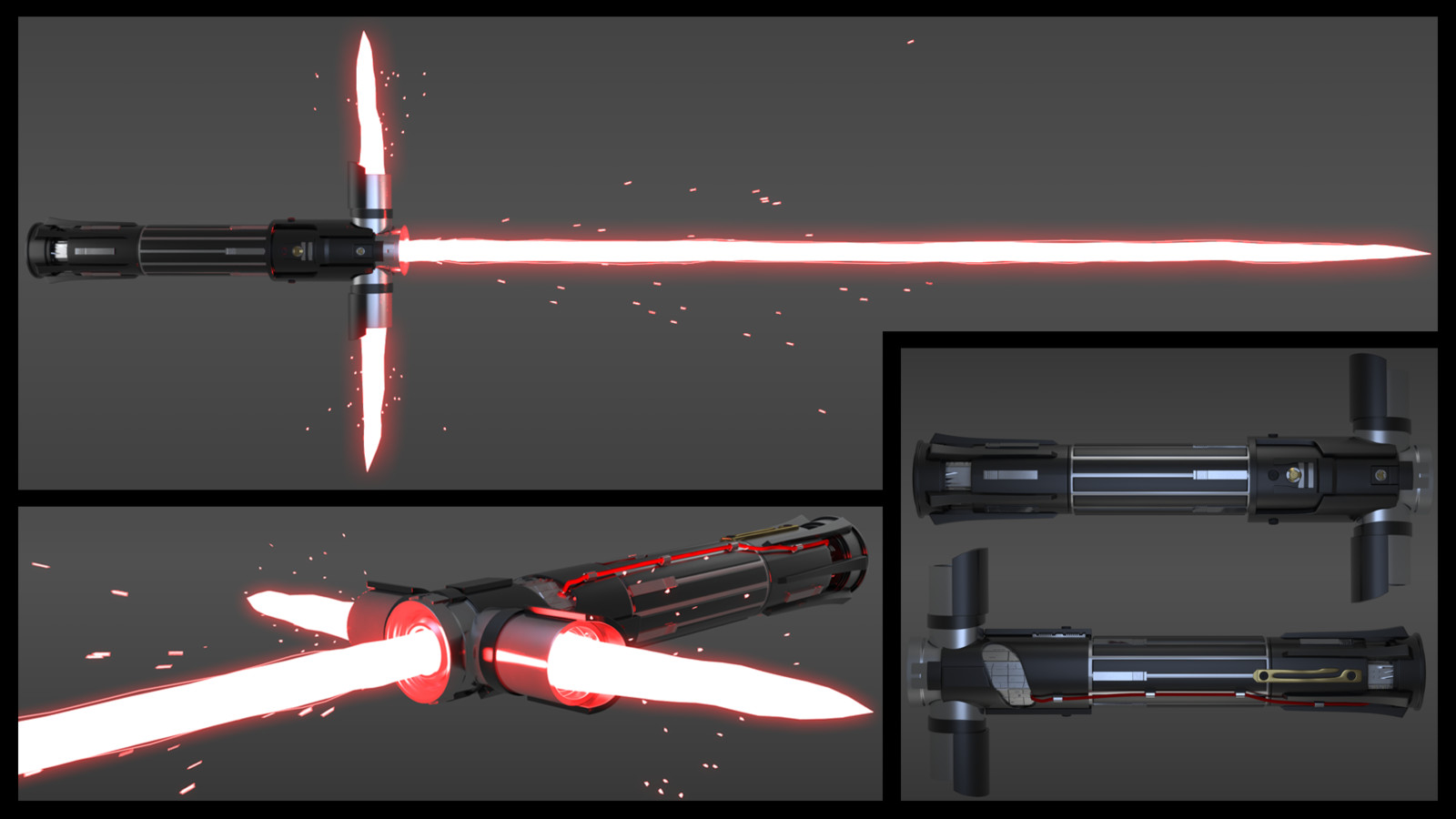 Artstation Kylo Ren Lightsaber Wallpaper Lukasz Majchrzak