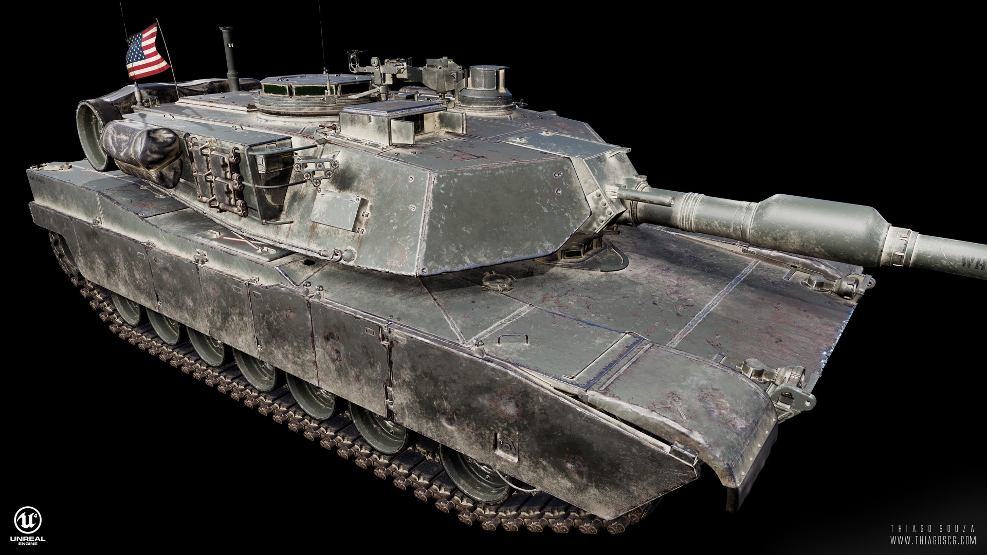 ArtStation M1A2 SEP Abrams Tank low poly, Thiago Souza